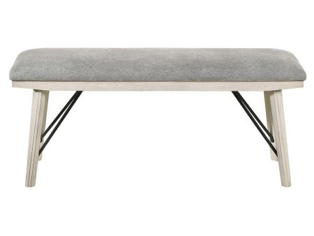 Crown Mark White Sands Bench in Cream Grey 2132-BENCH Discount