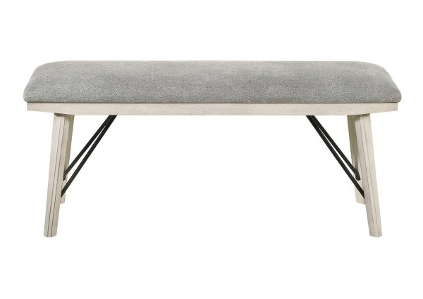 Crown Mark White Sands Bench in Cream Grey 2132-BENCH Discount