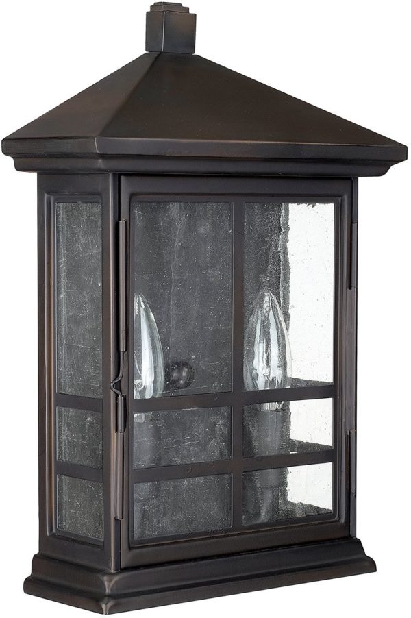 14 H Preston 2-Light Outdoor Sconce Old Bronze Online Hot Sale