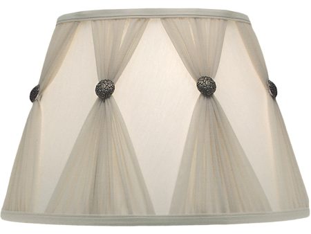 11x18x12 Ivory Shadow Champagne Gathered Pleat and Whisper Pleats Boillotte Softback Lampshade For Cheap