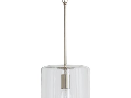 1-Light Pendant In Polished Nickel With Clear Glass Online