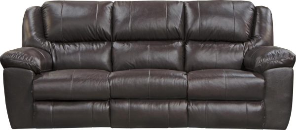 Catnapper Furniture Transformer II Ultimate Sofa with 3 Recliners and Drop Down Table in Chocolate Hot on Sale