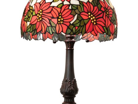 26  High Poinsettia Table Lamp Supply