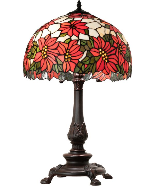 26  High Poinsettia Table Lamp Supply