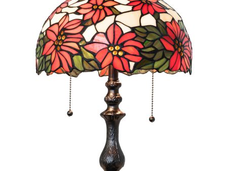 20  High Poinsettia Table Lamp Hot on Sale