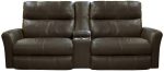 Catnapper Furniture Mara Voice Power Headrest with Lumbar Power Lay Flat Reclining Console Sofa in Coffee Supply