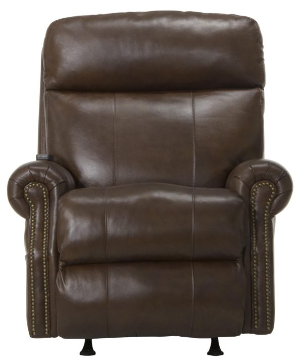 Vito Leather Power Rocker Recliner with Power Adjustable Headrest and Lumbar and CR3 Therapeutic Massage Sale