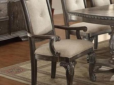 Crown Mark Kiera Arm Chair (Set of 2) in Grey 2151A-GY Hot on Sale