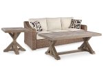 Beachcroft Beachcroft Nuvella Sofa with Coffee and End Table Hot on Sale