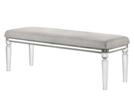 Crown Mark Vail Bench in Grey B7200-94 For Sale