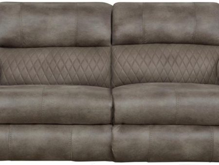 Catnapper Furniture Flynn Power Headrest w  Lumbar Power Lay Flat Reclining Sofa in Fig on Sale