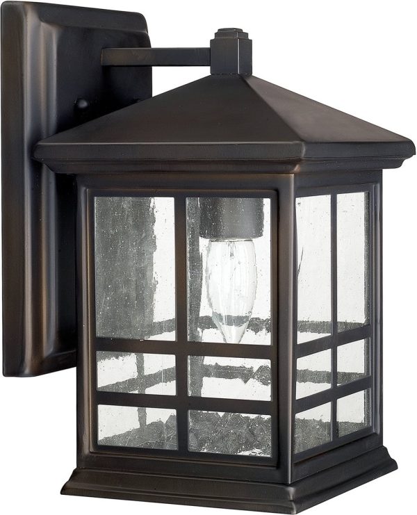 12 H Preston 1-Light Outdoor Wall Lantern Old Bronze For Cheap