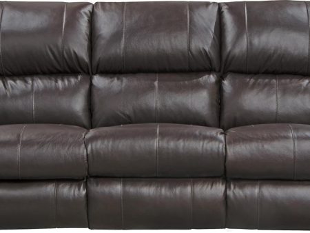 Catnapper Furniture Transformer II Power Ultimate Sofa with 3 Recliners and Drop Down Table in Chocolate Supply