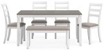 Stonehollow Dining Table and Chairs with Bench (Set of 6) Supply