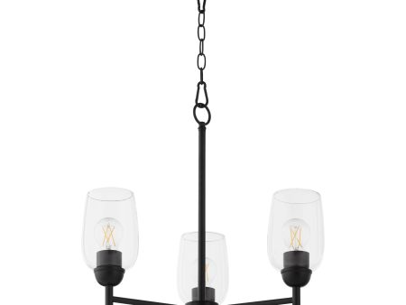 Wallinger 3-light Chandelier Matte Black Fashion